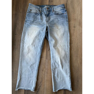 Denizen Levi's Jeans Womens High Rise Slim Crop Distressed Denim Raw Hem